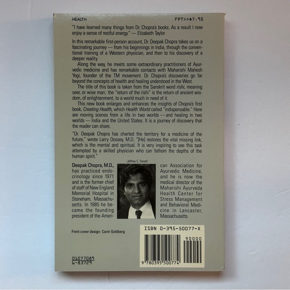 🟢 Return of the Rishi by Deepak Chopra | Spirituality, Health | Paperback Book - Picture 2 of 7